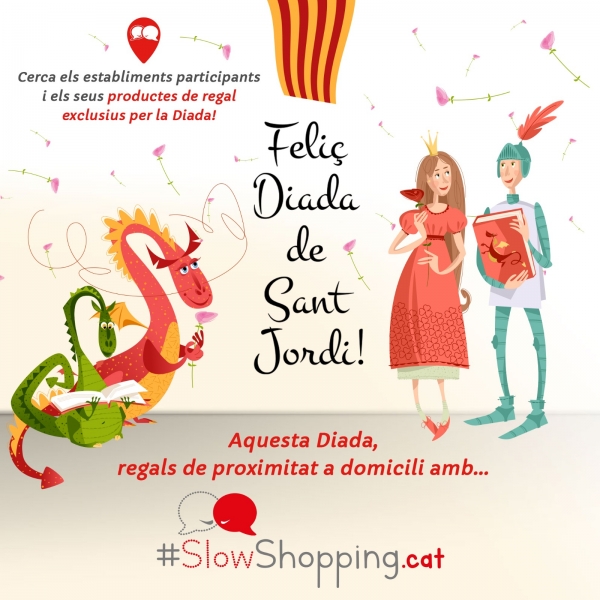 Els comerços de Catalunya preparen una Diada de Sant Jordi digital amb entrega a domicili