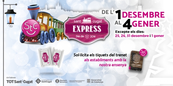 El trenet &lsquo;Sant Cugat Expr&eacute;s&rsquo; arriba a Sant Cugat del Vall&egrave;s aquest dissabte 1 de desembre